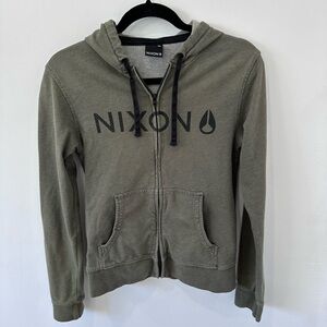 Nixon Women’s Olive Zip Up Hoodie - Size: Small